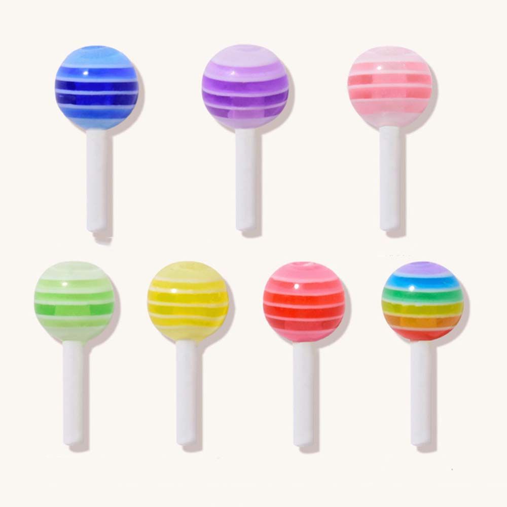 [Hàng mới về] Phụ kiện trang trí móng tay nghệ thuật hình kẹo mút 3D xinh xắn nhiều màu sắc tùy chọn