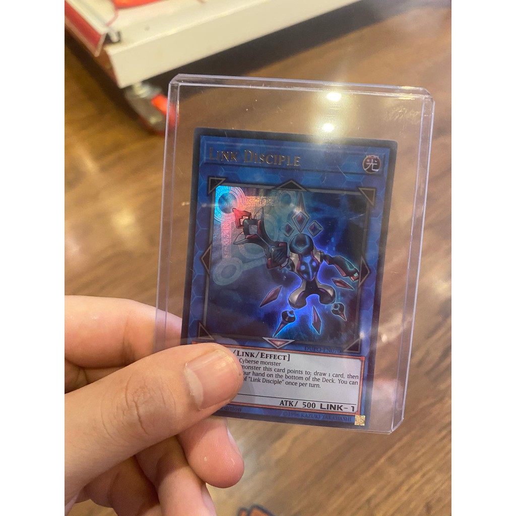 Lá bài thẻ bài Yugioh Link Disciple – Ultra Rare - Tặng bọc bài nhựa bảo quản
