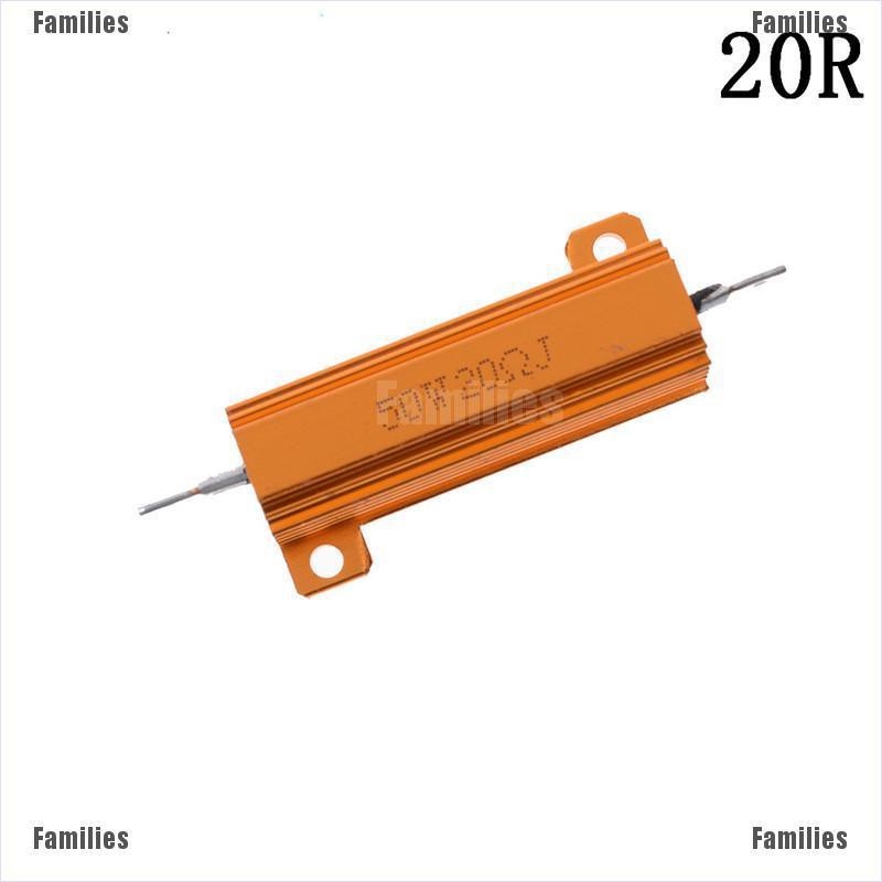 Điện Trở Vỏ Nhôm Families 50w 1 / 2 / 4 / 6 / 10 / 20 Ohm