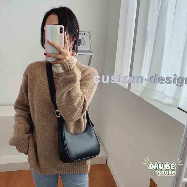 Túi Đeo Chéo Nữ Màu Trơn Da Mềm Thời Trang Hàn Quốc - Túi Kẹp Nách Túi Đeo Vai Da PU Hottrend - Daube - PK005