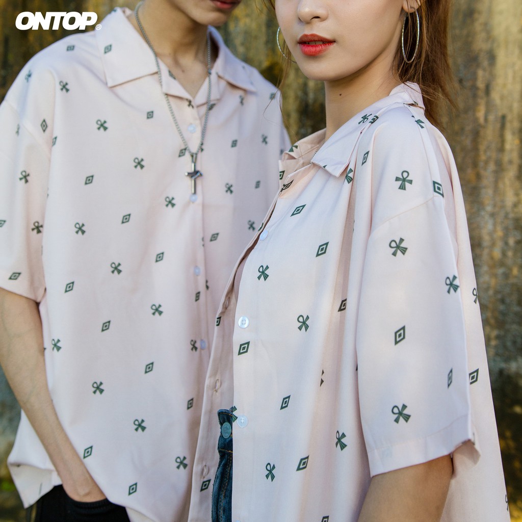 Áo sơ mi tay ngắn cổ bẻ unisex Level Local brand ONTOP | BigBuy360 - bigbuy360.vn