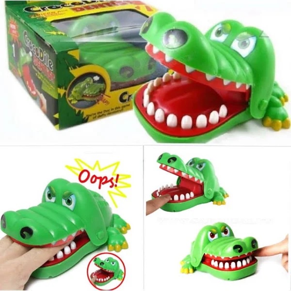 Cá sấu khám răng , cá sấu cạp , Cá sấu cắn tay , hộp lớn