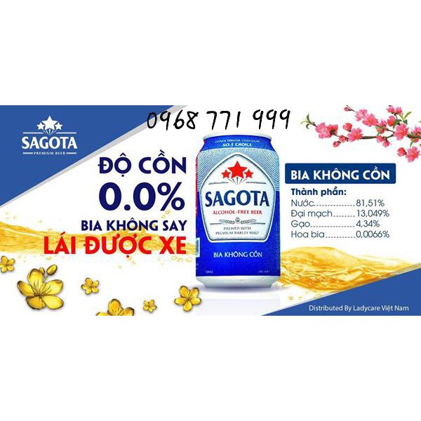 Bia không cồn chính hãng của Sagota