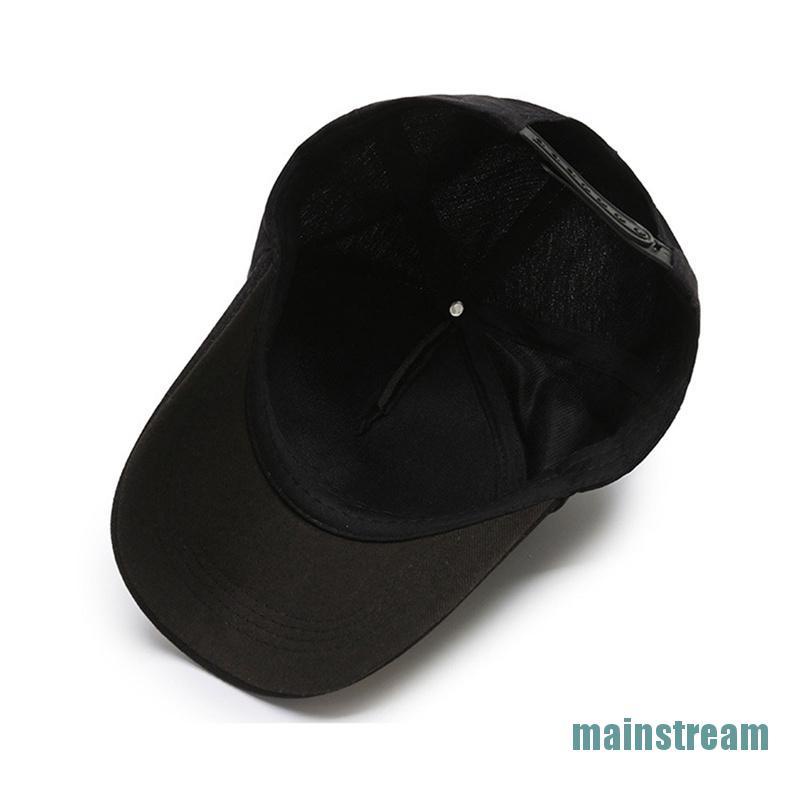 Mũ lưỡi trai cotton đính đá trên chữ D phong cách hip hop thời trang cho nữ