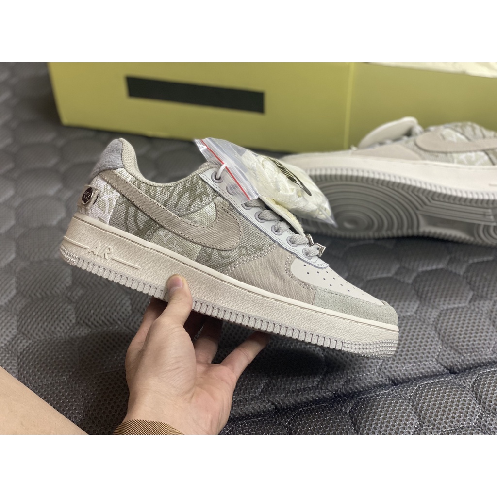 [HÀNG FULL BOX + BILL] Giày Thể Thao/ Sneaker Nam Nữ AF1 Travis Scott Grey White Trắng Xám