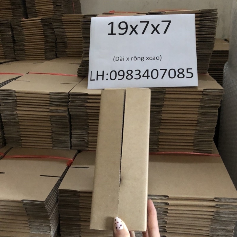 19x7x7 hộp carton đóng hàng giá rẻ