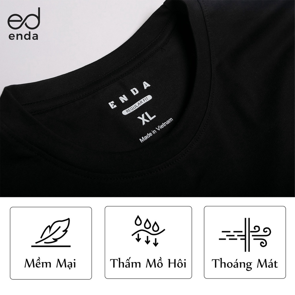 Áo phông thể thao nam coton AT04 Áo thun basic ngắn tay cổ tròn ENDA