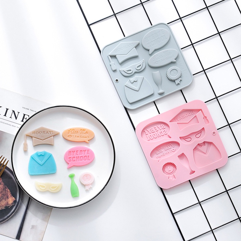 Khuôn Silicone Làm Bánh 7 Ngăn Chủ Đề Tốt Nghiệp