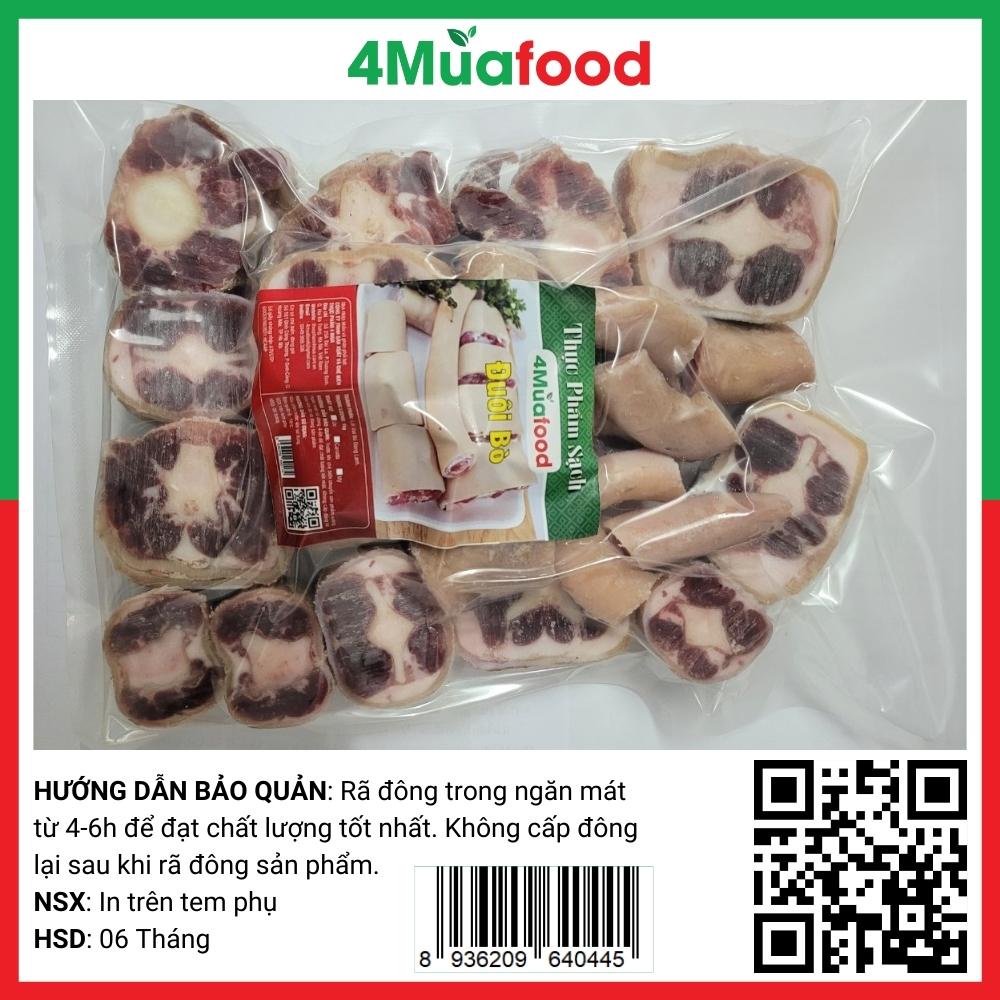 1kg Đuôi Bò Cắt Khúc dùng hầm ninh nước lẩu - đóng túi hút chân không - Thực Phẩm 4 Mùa - 4Muafood
