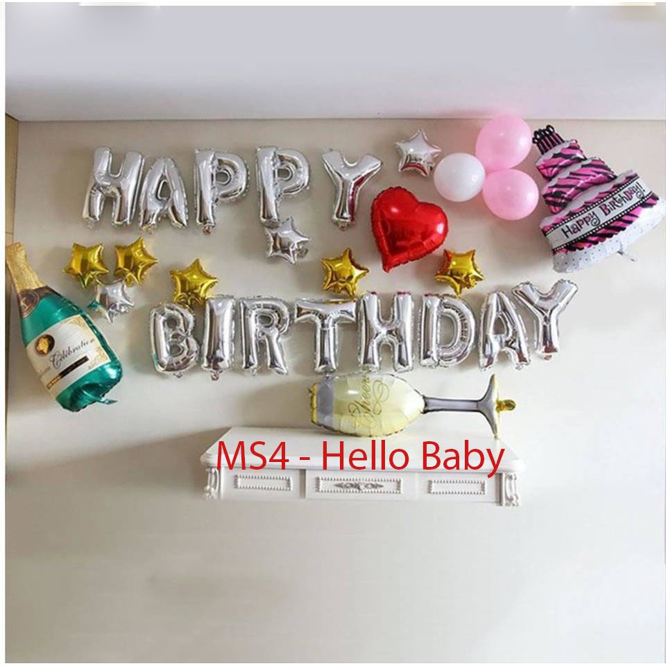 MS6 - Combo trang trí sinh nhật (Tặng kèm bơm-băng dính-ruy băng)