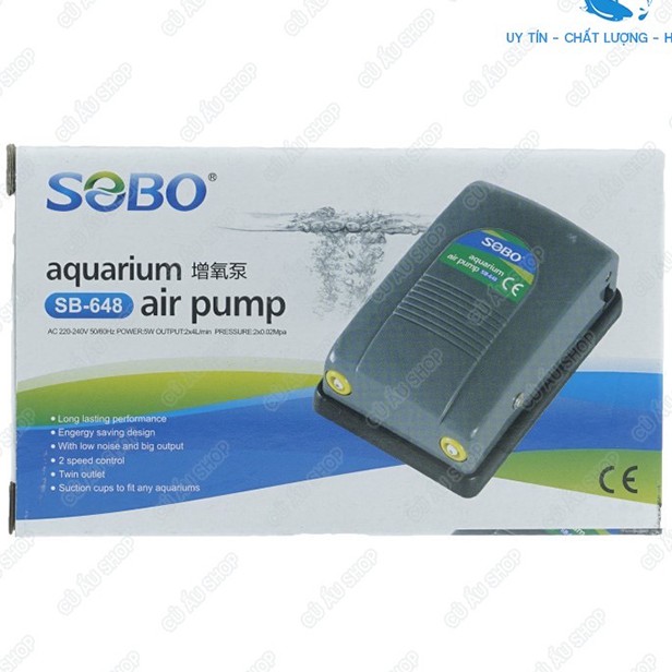 MÁY SỦI OXY 2 VÒI SOBO SB-648 CHO HỒ CÁ