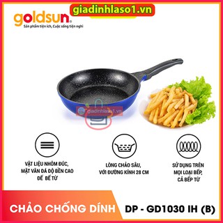 Chảo Chống Dính Goldsun DP - GD1030 IH (B) Dùng Cho Mọi Loại Bếp, Chống Dính Tuyệt Đối