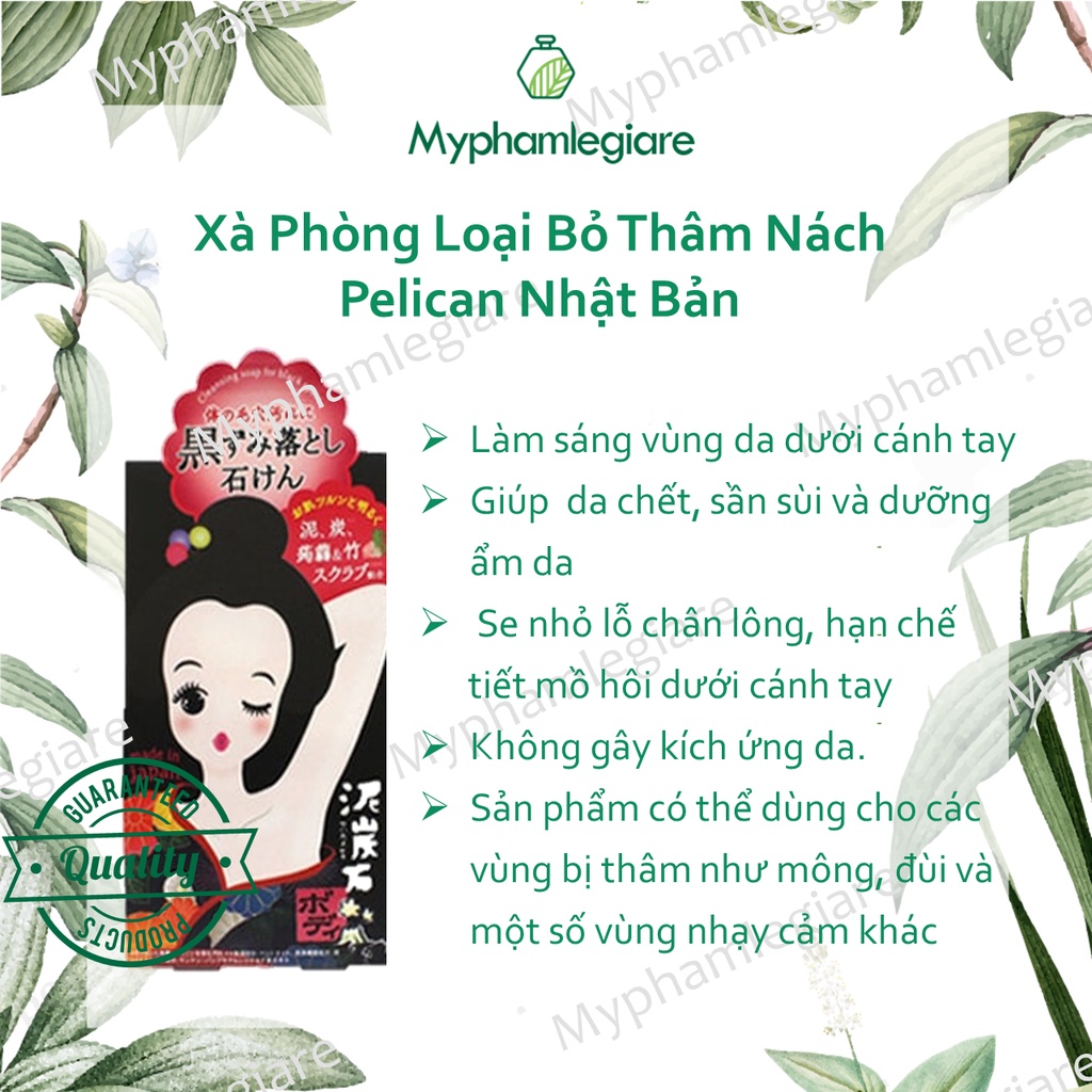 XÀ PHÒNG PELICAN loại bỏ THÂM NÁCH, háng, đùi.