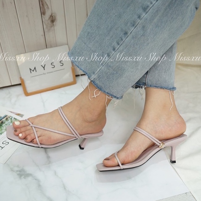 Giày sandal nữ dây mảnh xỏ ngón 5cm thời trang MYSS - SD75