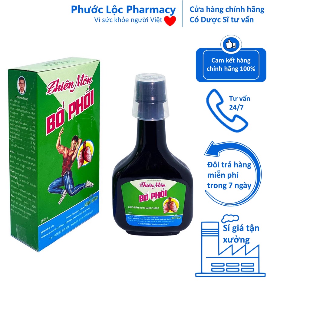 Thiên Môn Bổ Phổi Bình Đông 280ml / Bổ phổi thiên môn
