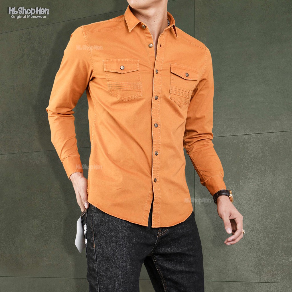 [free ship] Áo Sơ Mi Nam, Cổ Bẻ, chất vải DENIM, dễ kết hợp với quần jean hỗ trợ 40k đơn hàng từ"180k" tại Shopee | BigBuy360 - bigbuy360.vn