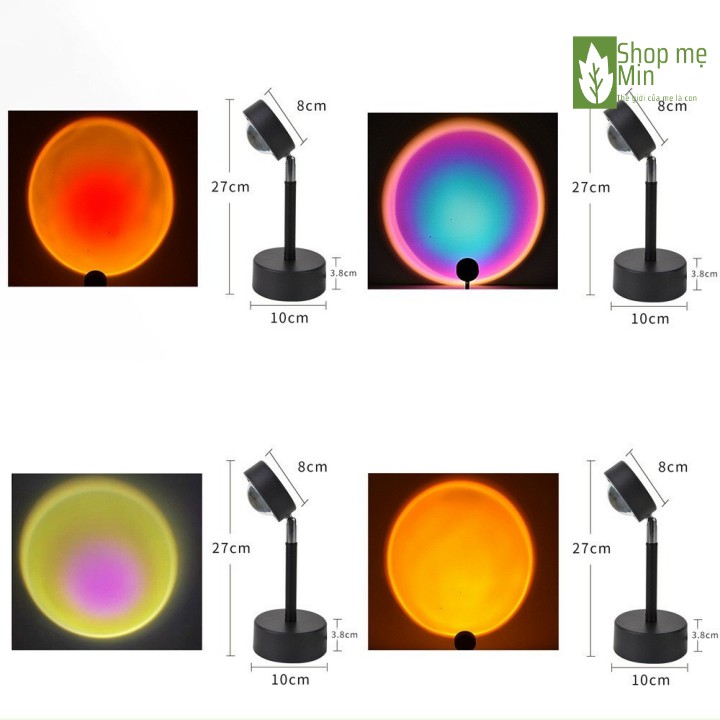 ⚡️Bán lỗ⚡️ Đèn Led Sunset Quay Tiktok Siêu Hot, Đèn Chiếu Màu Hoàng Hôn Chụp Ảnh, Quay Video Decor Ảo Diệu
