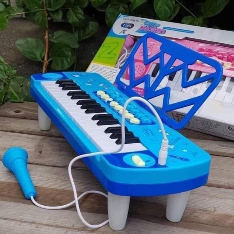 Đàn Piano Kèm Míc cho bé, Đồ Choi Đàn Piano Cho Bé Có Đèn Nhạc Và Micro Chuẩn Âm