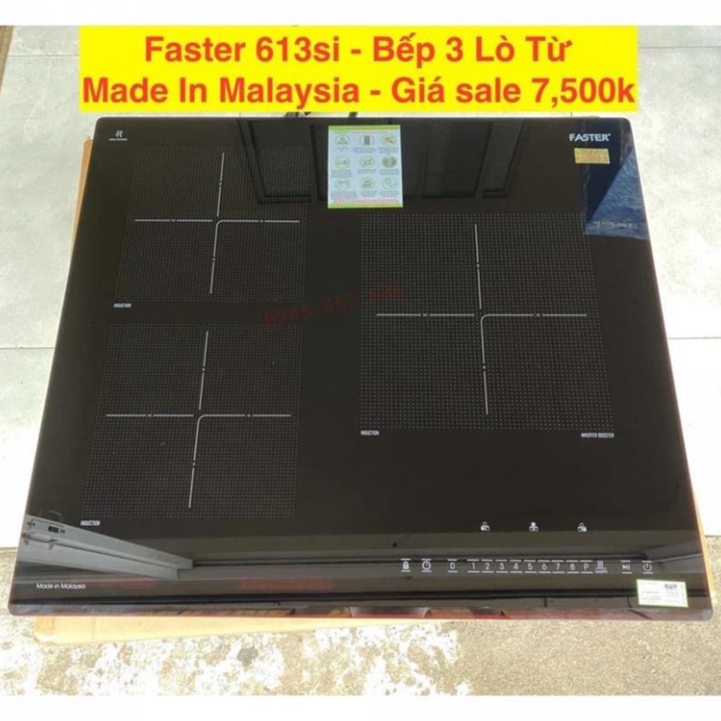 Bếp từ 3 Faster FS 613SI Bếp điện 3 lò từ, Nhập khẩu Malaysia nguyên chiếc, Công nghệ châu Âu