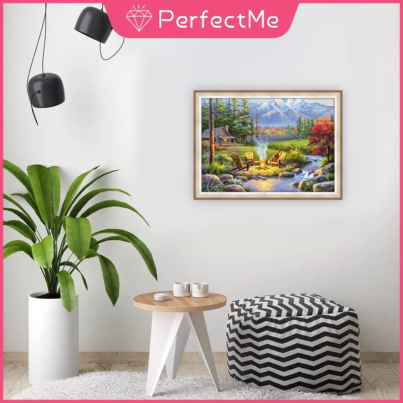 Mới Bộ Tranh Đính Đá 5D Tự Làm 40x30cm Hình Phong Cảnh Trang Trí Nhà Cửa