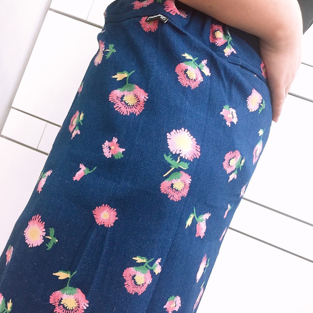 Váy Chống Nắng Jean Hoa Xẻ 1 Lớp Dài Cho Nữ Duy Ngọc Cao Cấp, chất liệu vải Jean  Mềm Mại, Thoáng Mát ( 8619 )