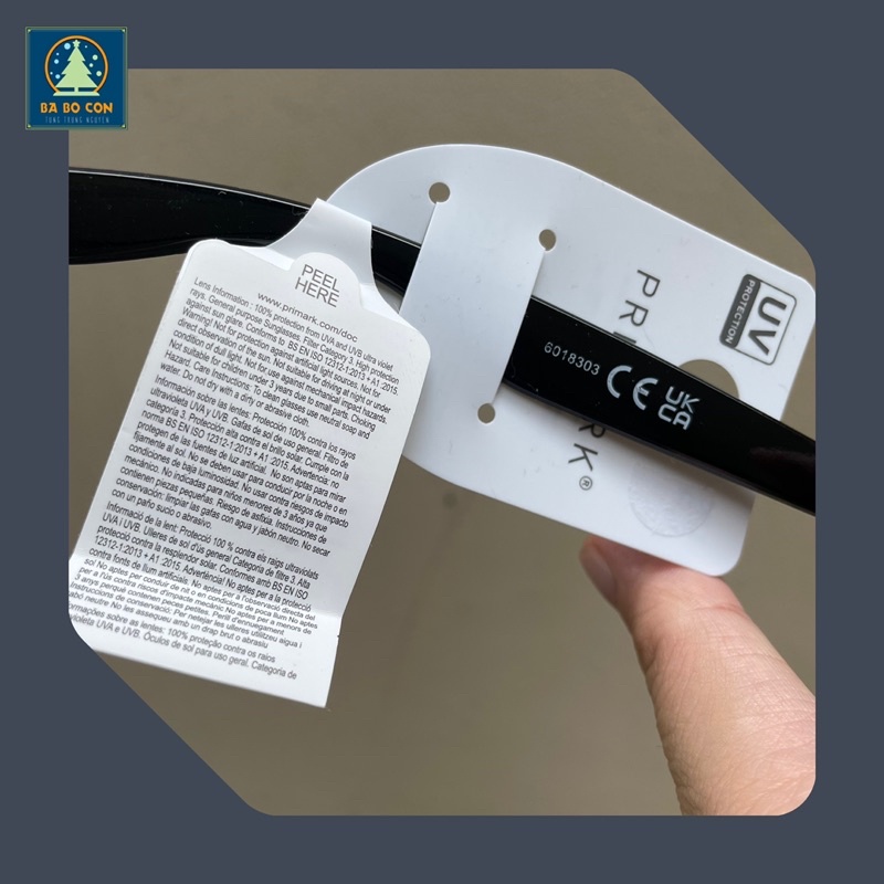 Kính trẻ em Primark size dành cho bé từ 7-16 tuổi, có bill mua hàng tại Store UK