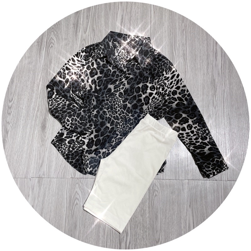 Set áo sơ mi quần legging ngố trend - freesize dưới 53kg - hình thật | BigBuy360 - bigbuy360.vn