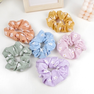 Dây buộc tóc, cột tóc scrunchies bông hoa dễ thương