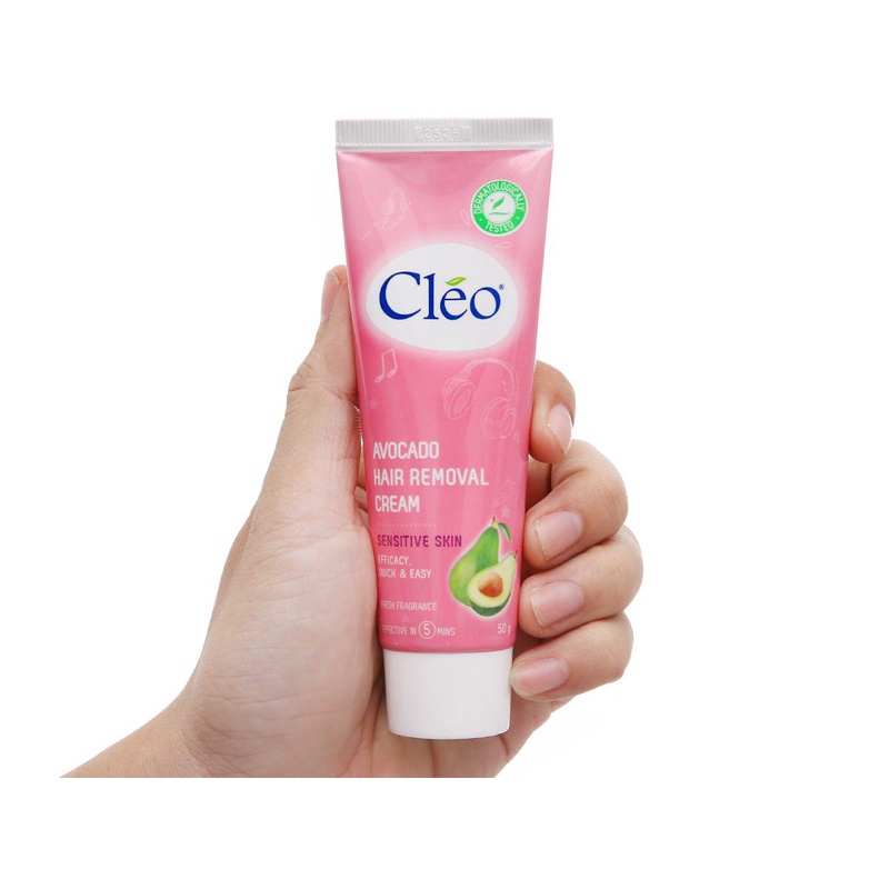 KEM TẨY LÔNG CHO DA NHẠY CẢM CLÉO AVOCADO HAIR REMOVAL CREAM SENSITIVE SKIN 50G CHÍNH HÃNG - 8302