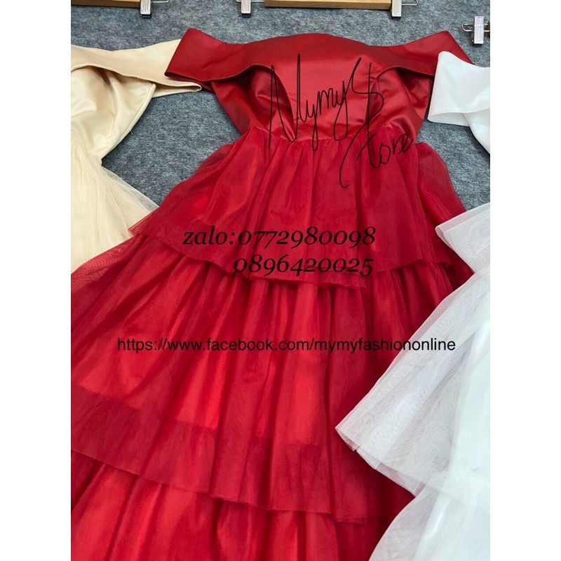 Kèm ảnh/video thật - ĐẦM XOÈ BẸT VAI XẾP TẦNG SANG TRỌNG - MS236V | BigBuy360 - bigbuy360.vn