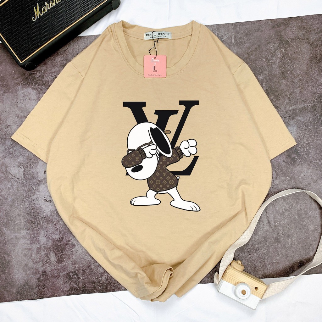 - Áo thun tay ngắn Be Yourself unisex size M L XL - SNOOPY