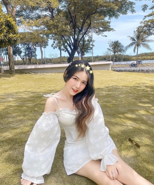 Đầm hai dây rớt vai tay bo - Chang2 Dress | BigBuy360 - bigbuy360.vn