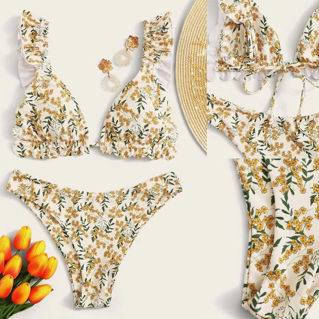 Set Bikini Hai Mảnh Hoạ Tiết Hoa Gợi Cảm Cho Nữ