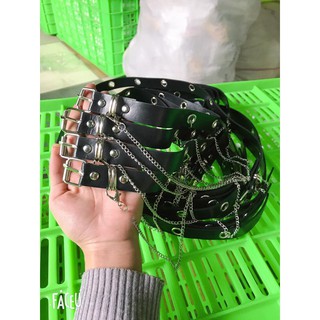 Thắt lưng dập lỗ dây xích mẫu mới 2019