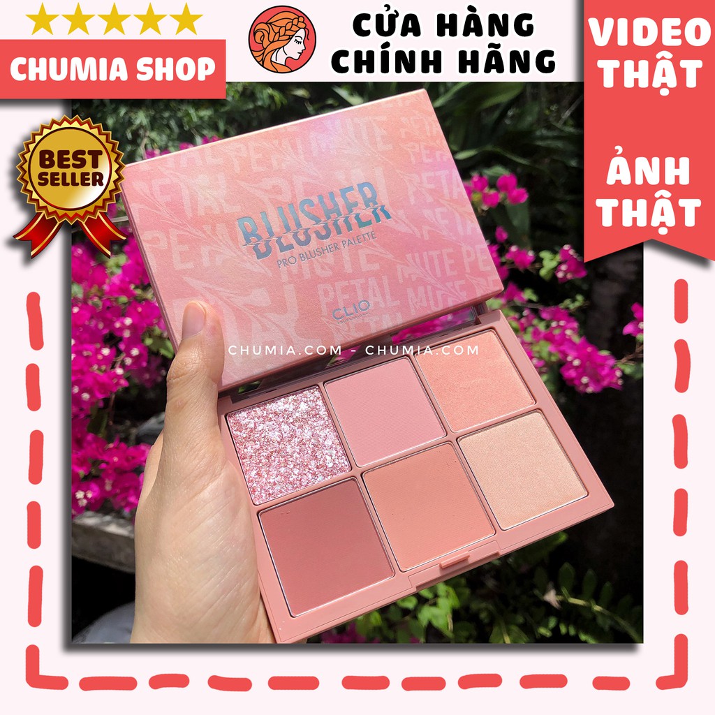 Phấn má hồng, bảng má hồng CLIO Blusher Palette - mute petal - chumia