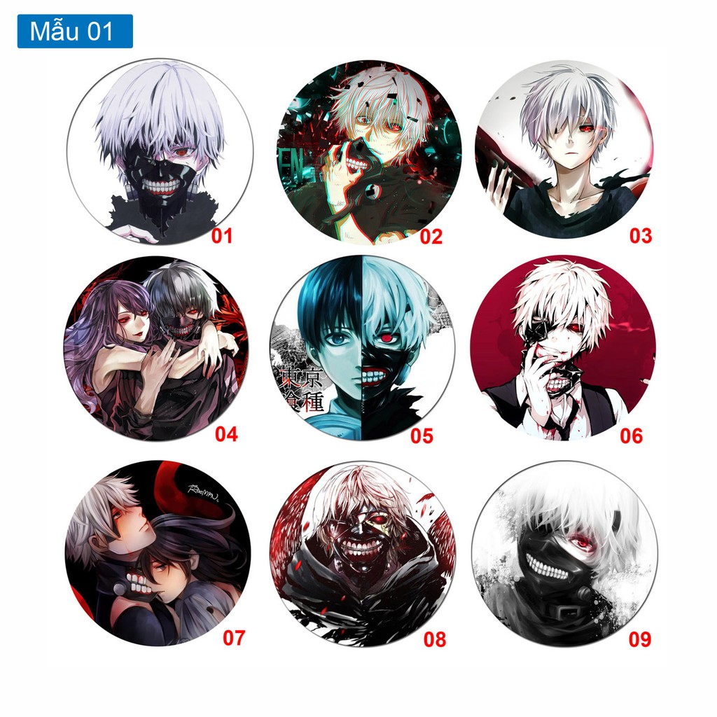 Huy Hiệu anime Tokyo Ghoul nhân vật Keneki Ken (nhiều mẫu)