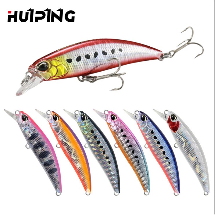 Mồi câu cá giả 3D bằng nhựa cứng cỡ 0.4-0.8m 60mm/6.5g thu hút con mồi