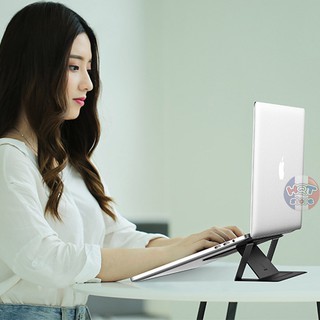 Giá đỡ siêu mỏng cho laptop macbok Usams Leather Foldable Holder