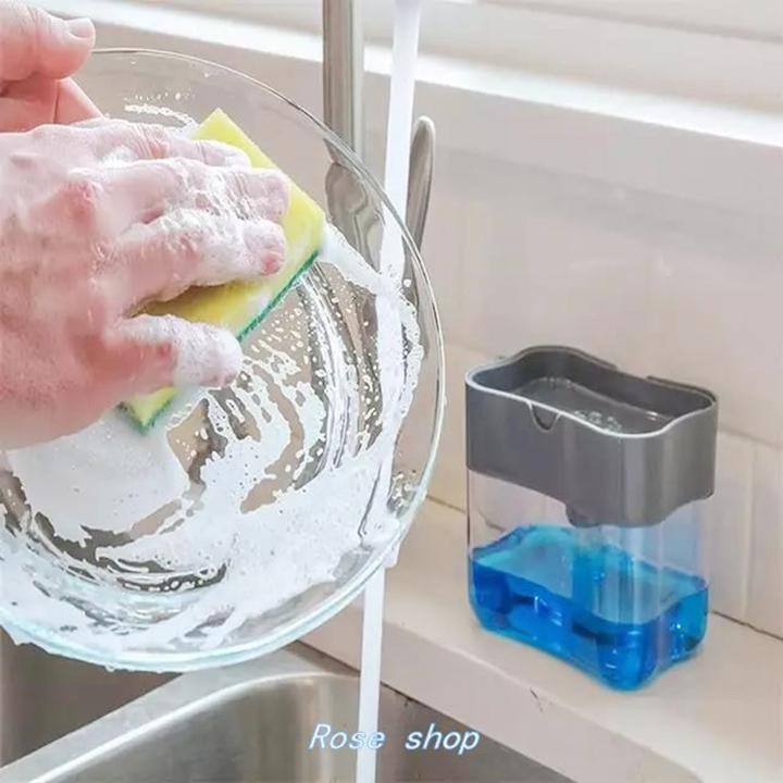 Hộp đựng dầu rửa bát / nước rửa chén thông minh [ Tặng kèm rẻ rửa bát đa năng ]