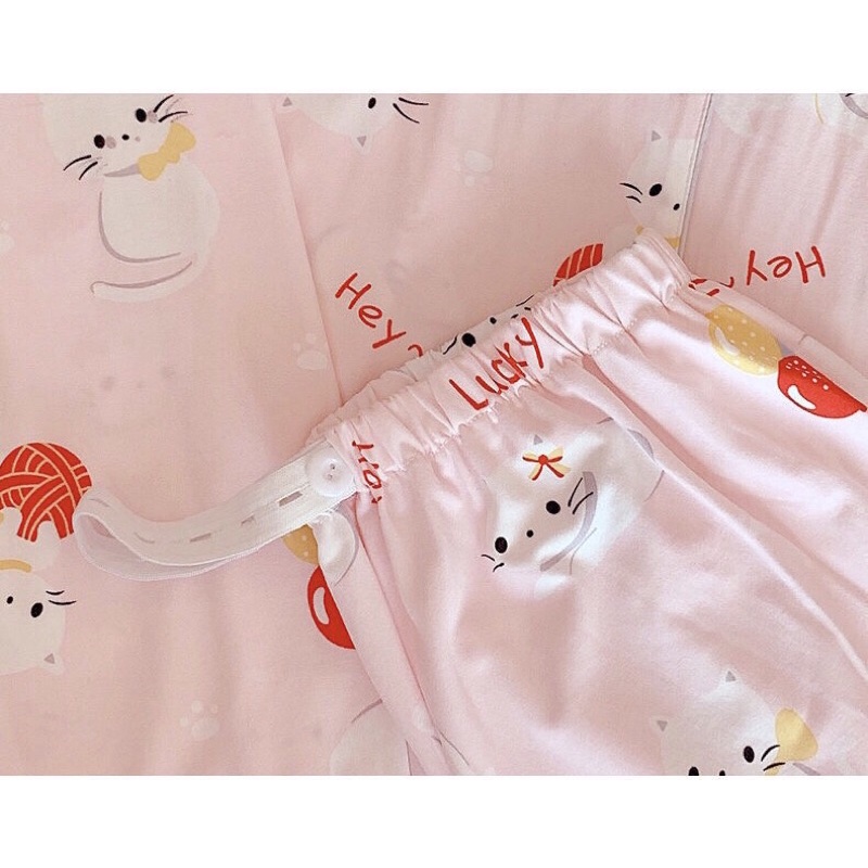 Pijama Sau Sinh Cho Con Bú Chất Thun Sữa Tay Dài Hè 2021 Đủ Size 45-90kg