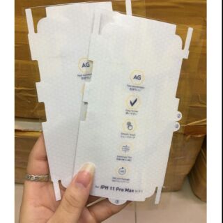 Dán PPF Mặt sau chống vân tay AG Cho Iphone 11 pro max 6.5 2019