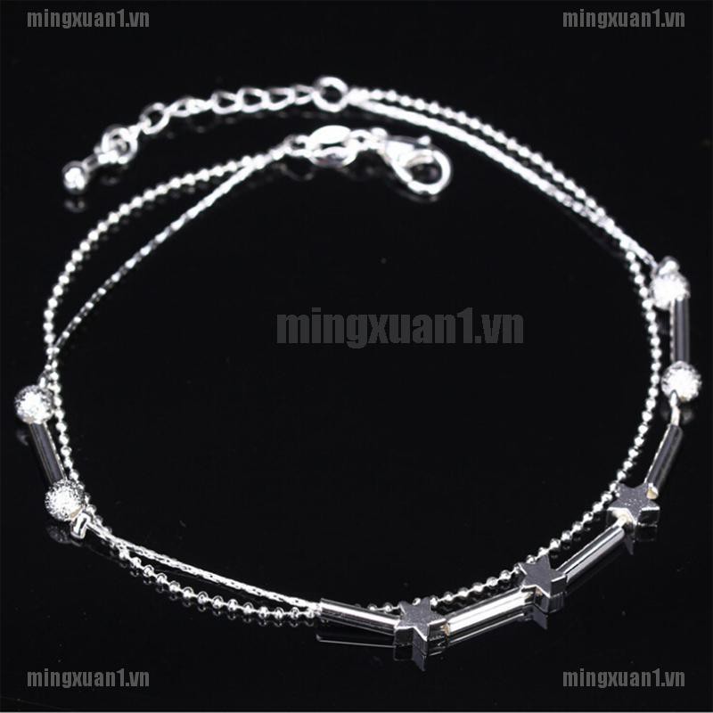 Lắc chân mạ bạc 925 kiểu dáng thời trang dành cho nữ | BigBuy360 - bigbuy360.vn