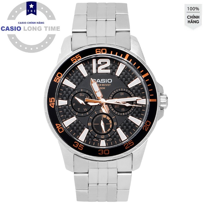 Đồng Hồ Nam Dây Thép Casio MTD-330D-1A3V