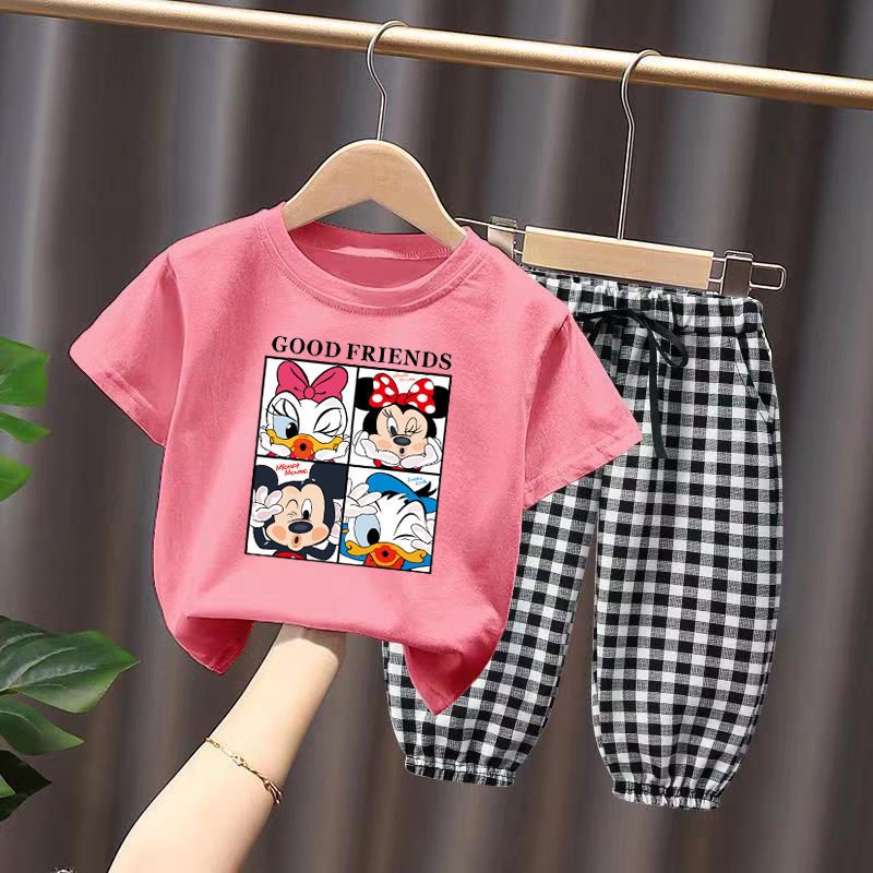 Set Áo Thun Ngắn Tay Và Quần Dài Chống Muỗi Thời Trang Hàn Quốc Cho Bé