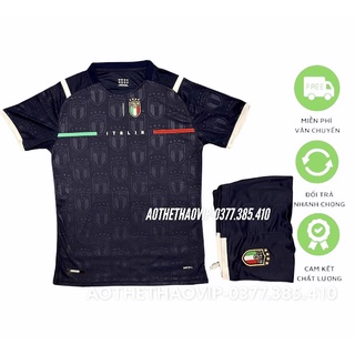 [CAO CẤP] Áo Bóng Đá Thể Thao Đá Banh Đội Tuyển Ý ITALIA Trắng Mẫu Mới Chất Polyester, Hàng Thailand