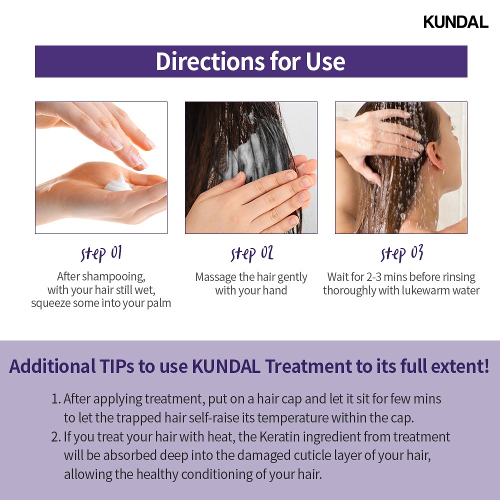Bộ sản phẩm KUNDAL cung cấp protein chăm sóc tóc 10ml (30 gói)