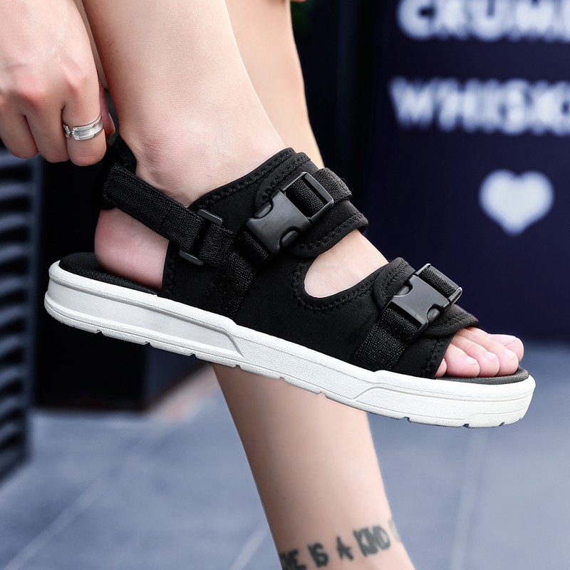 Giày xăng đan 2 quai ngang phong cách unisex thời trang hè trẻ trung