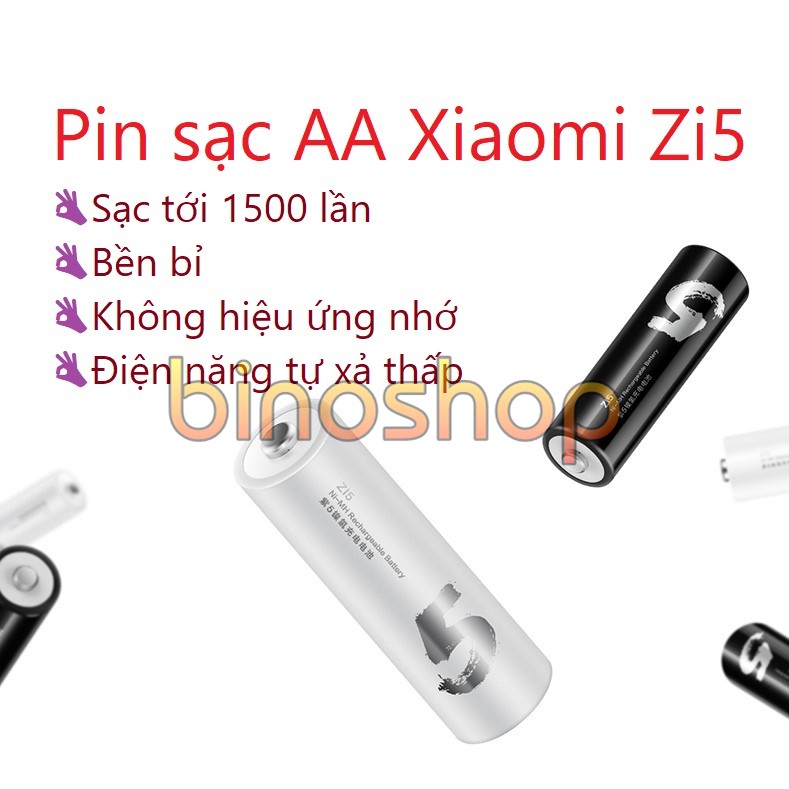 Pin sạc AA Xiaomi Zi5 - Sạc lại tới 1500 lần
