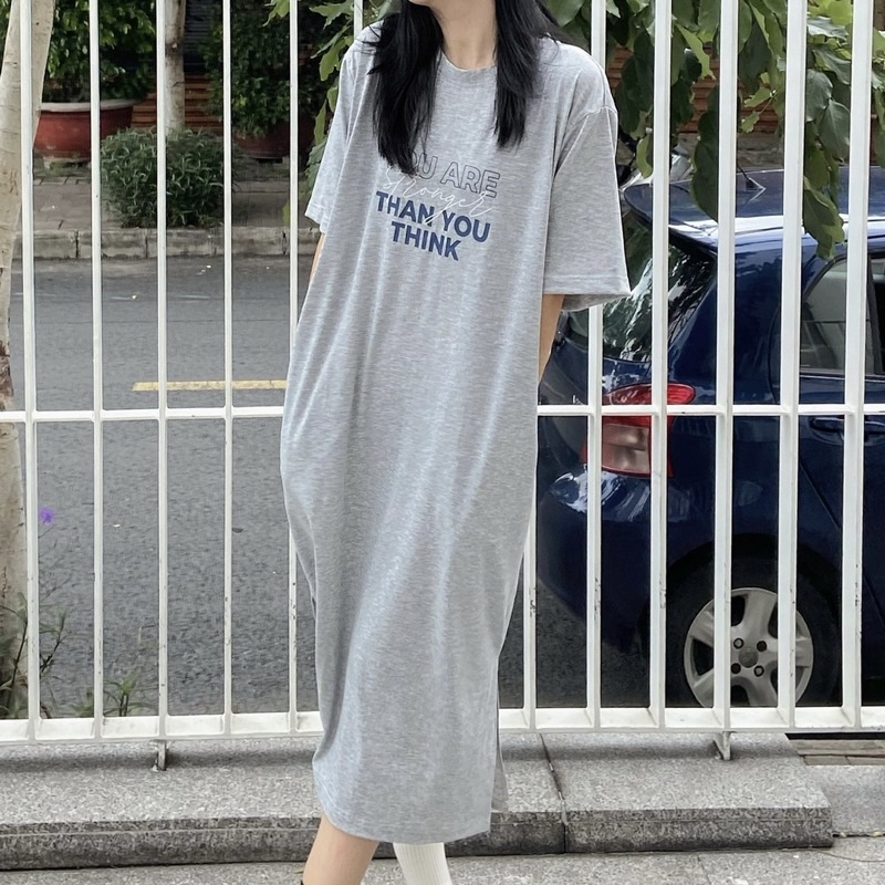 KIM - T-shirts Dress - Váy thun cotton suông