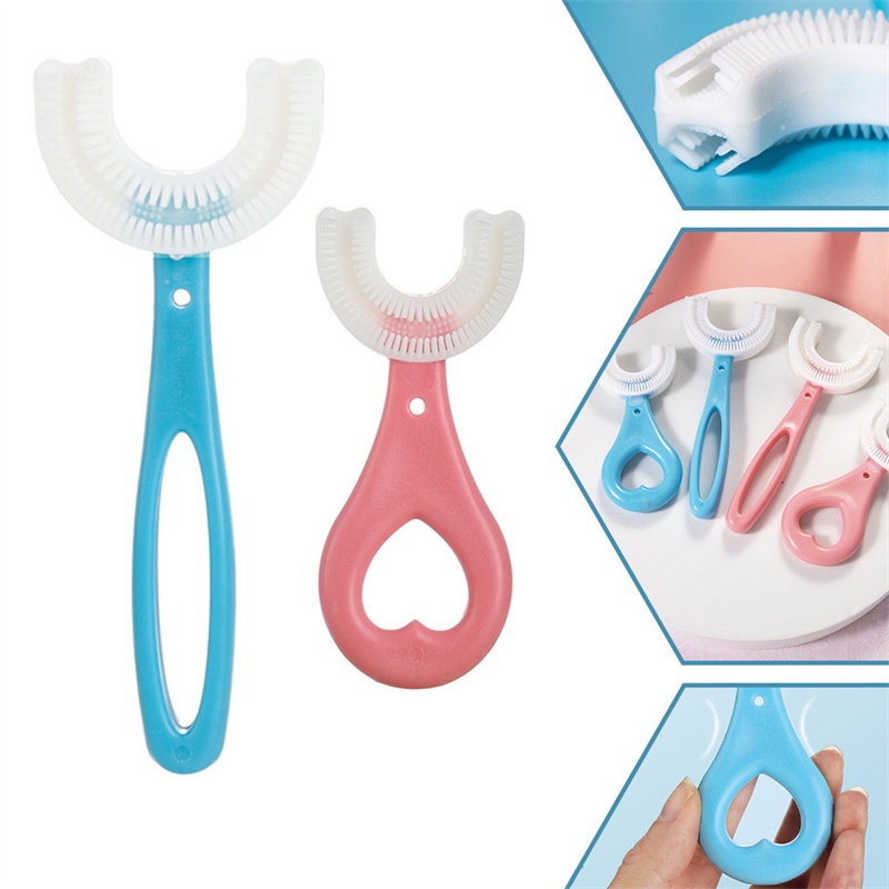 Bàn Chải Đánh Răng Lông Mềm Hình Chữ U 360 Độ Cho Bé